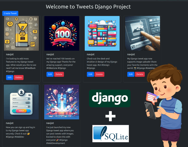 Tweet Application in Django Python